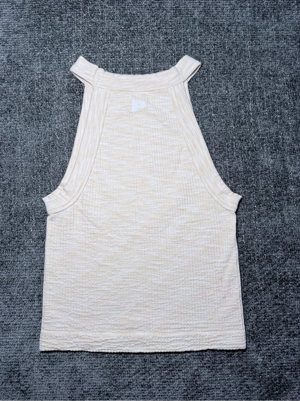 Prozis Cream Ribbed Halter Neck Tank Top - Picture 2 of 3